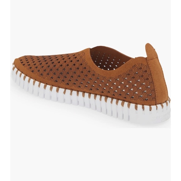 ILSE JACOBSEN Tulip 139 Suede Perforated Shoes Slip On Sneakers - Picture 2 of 16